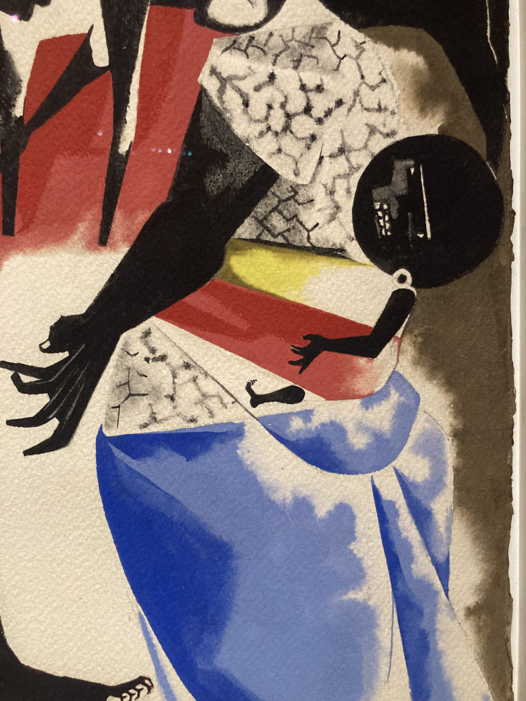 Jacob Lawrence, Street Scene, 1964, Tempera and gouache on paper. (Detail)