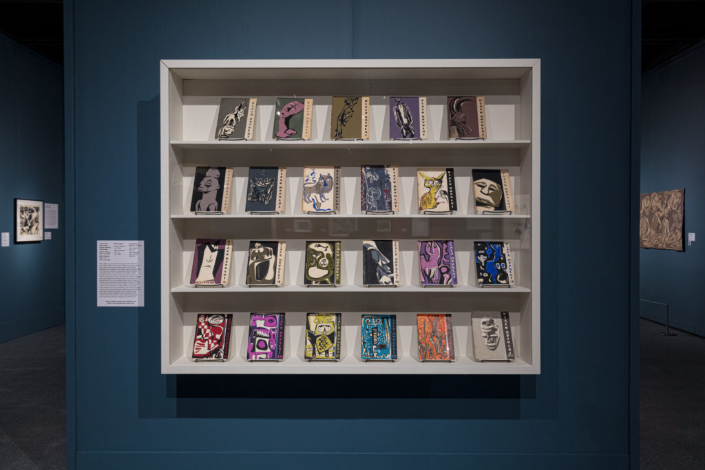 Installation view of Black Orpheus: Jacob Lawrence and the Mbari Club at the New Orleans Museum of Art. Courtesy the New Orleans Museum of Art.